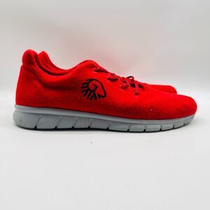 Giesswein Shoes Mens EU 46 US 13 Red Wool Merino Runner Lace Up Casual Sneakers